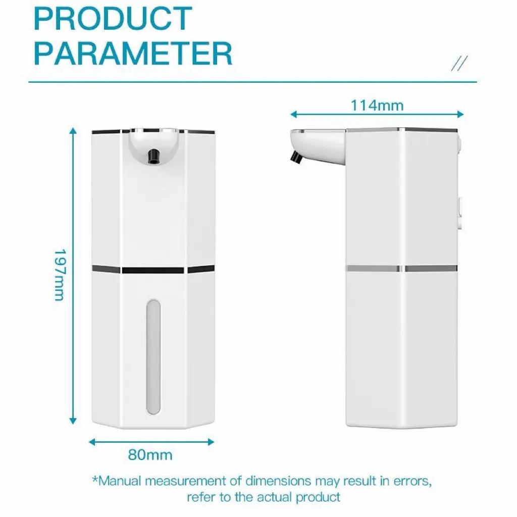 Automatic Soap Dispenser, 12 oz Touchless Foaming Soap Dispenser, USB Rechargeable, 4 Adjustable Levels, Waterproof, Kitchen Gadgets, Home Essentials for Bathroom/Restroom