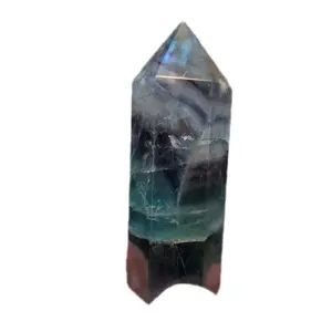Rainbow Fluorite Tower - banded tip