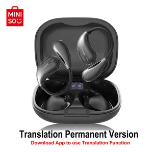 MINISO X33 AI translation earbuds with APP Support 134 Languages Wireless BT Headset,Wireless Earphone, Open-ear Design Earbuds, HiFi Sound Quality Music Wireless Earbuds, Gaming Low Latency Wireless Headphones
