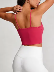 Women's Solid Color Backless Sports Bra, Comfortable Breathable Sports Bra, Ladies Sportswear for Gym Workout Running