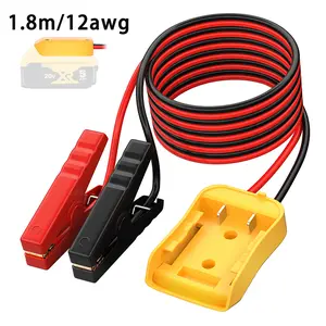 Portable Car Power Starter Jumper Cables for DeWalt 18V/20V DCB Battery Starters - 1, 59 Gal Gas & 1, 32 Gal Diesel Engines, One-Touch Start, Durable Copper Construction, Compatible with Sedans & SUVs, No Battery Needed, Without Battery