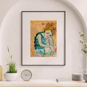 Schiele Girl Print Home Decor