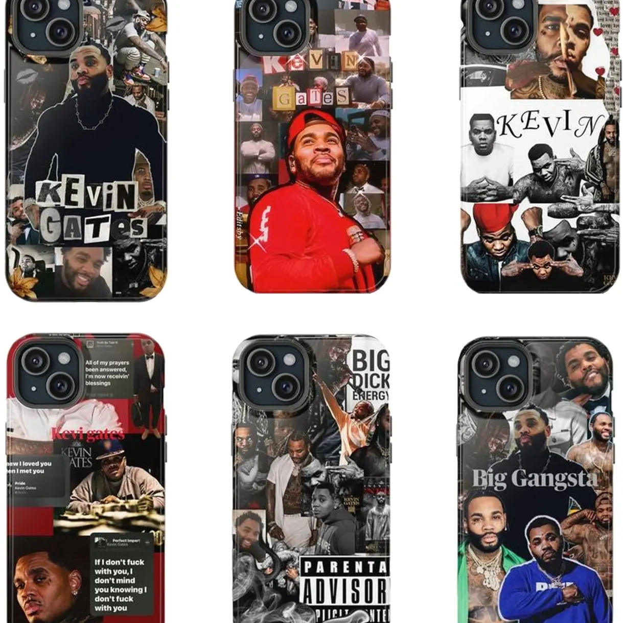 6 Design Kevin Gates  Phone Case, Tour 2025 Compatible with iPhone X, 11, 12, 13, 14, 15, 16, 17 Series & Galaxy Series I