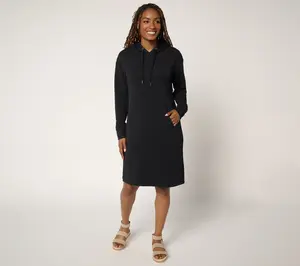 Belle by Kim Gravel Petite ScubaLuxe On the Go Hooded Dress