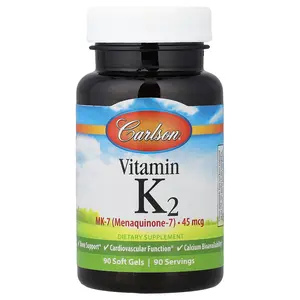 Carlson Vitamin K2, 45 mcg, 90 Soft Gels