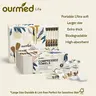 Ourmed Life Compressed Towels Tablets, Coin Size Disposable Washcloths, 12 x 10 In, 112 Ct Individually Wrapped, slide-open box, Biodegradable, Lint-Free, Dry Wet Use for Travel, Makeup Removal, Camping & Hiking