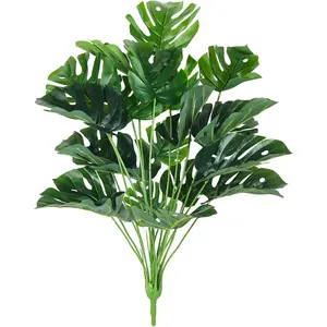 Artificial Plants 1PCS OR 2PCS 30“Large Fake Monstera Plants,Faux Tropical Palm Plant,Tall Artificial Tree Greenery Shrubs Bushes for Garden Porch Window Box Shop Office Home Décor