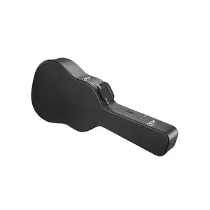 Fathersdaygift VEVOR Acoustic Guitar Hard Case, 43.31 in Gourd-Shaped Guitar Hard Case, With Lock Latch Key Handle, PVC Padding Soft Lining Water-Resistant Hard Shell Guitar Case, for 39-41 in Acoustic Guitar, Blackdealsforyoudays