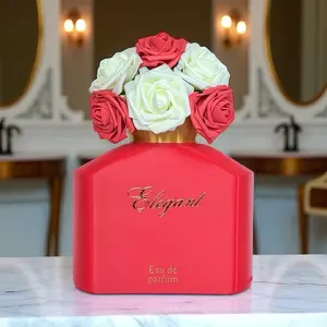 Red Floral Perfume bottle