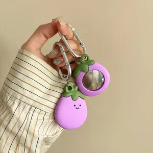 Cute Cartoon Pattern AirTag Protective Case for Apple, Pet Tracking Accessories, Anti-Lost Keychain Pendant for AirTag