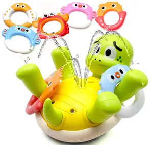 KYLVO Turtle Bath Toy Sprinkler – Rechargeable Water Fountain with 5 Rings, Mold-Free Hygienic Bath Toy for Toddlers & Kids