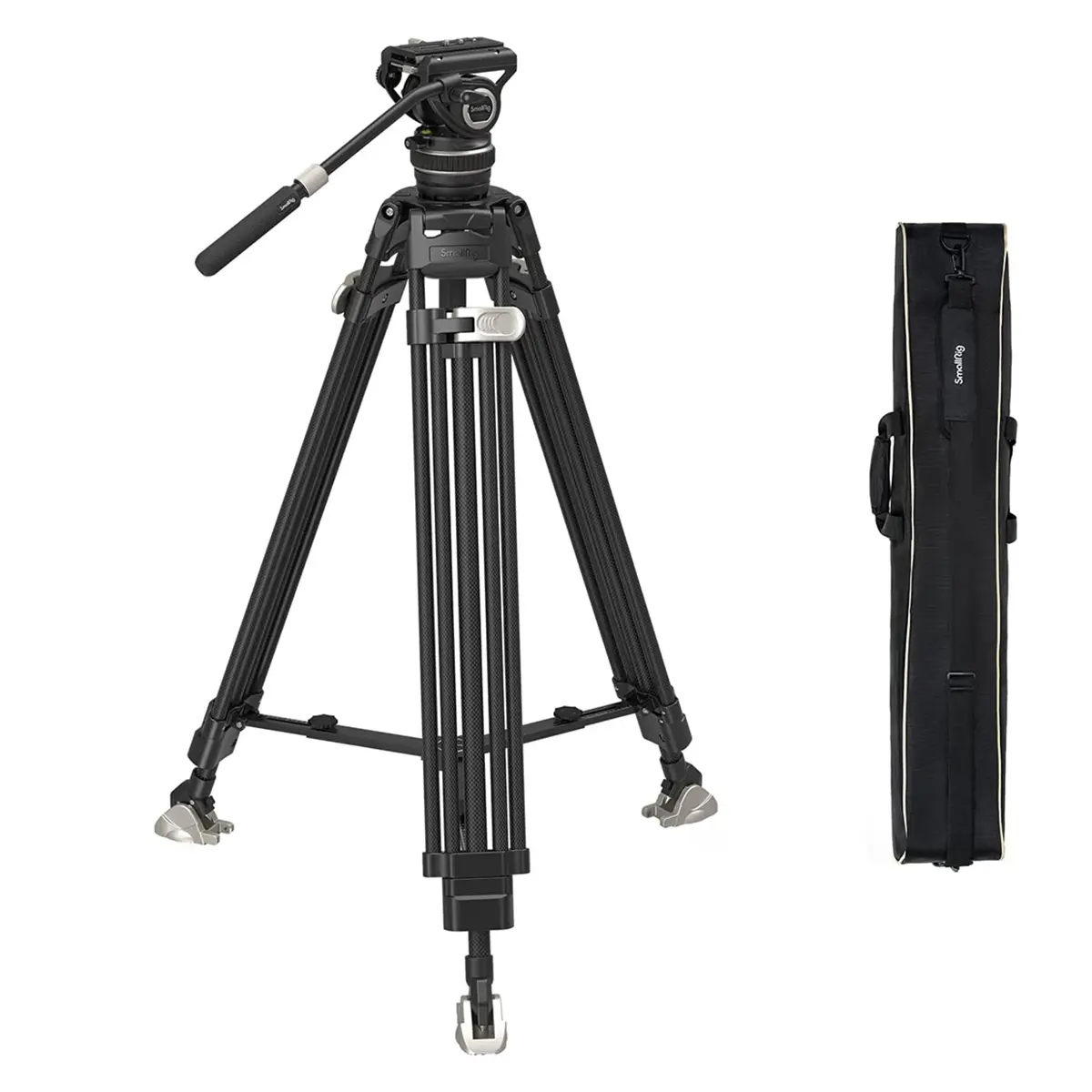SmallRig FreeBlazer AD-100 3-Section Heavy-Duty Carbon Fiber Tripod with Video Head