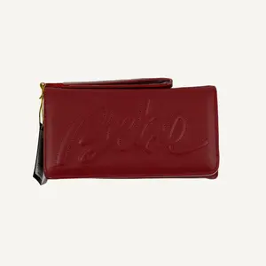 Bebe Women's Red Louisa Trifold Wallet, ET10-5580