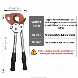 Ratchet cable cutter, ratchet-type cable cutter, cable scissors, cable wire cutter, heavy-duty cable cutter, cable cutting tool, manual cable cutter, industrial cable cutter, gear cable cutter, manual wire cutter, ratchet wire cutter, cable wire cutter