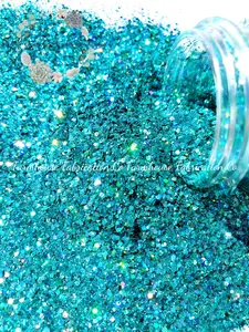 "Jamaica Me Crazy" / Teal Chunky Glitter / Polyester Glitter /Tumbler Glitter