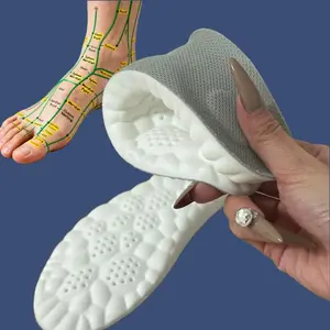 100000 Rebounds 4D Cloud-Like Comfort Soles for Men Soft Memory Foam Cushioning Insoles Trim to Fit Steppers Insoles with Arch Support for Foot Pain Relief and Fatigue Reduction All Seasons Breathable U-Shaped Heel Cup