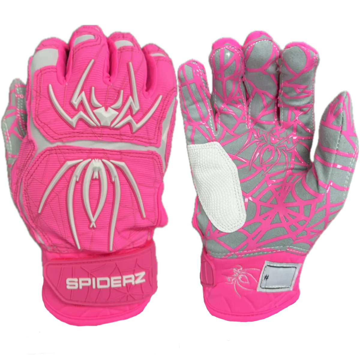 Spiderz HYBRID Batting Gloves - Pink/White