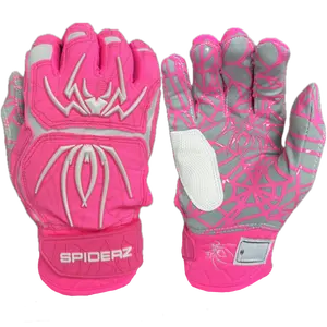 Spiderz HYBRID Batting Gloves - Pink/White
