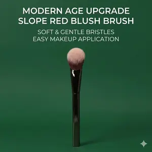 Sloped Blush Brush, soft gentle bristles with slanted brush head design, for even natural blending during daily facial blush makeup application