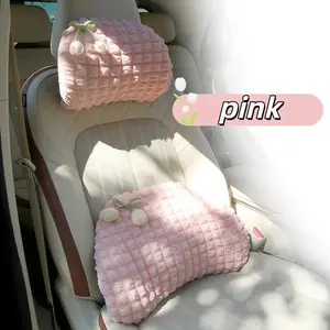 2026 New Seasonal Cartoon Bubble Pillow, Breathable Memory Foam High Resilience Car Headrest and Lumbar Support, Universal Fit