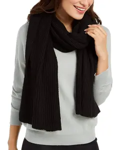INC International Concepts INC Twisted Rib Muffler Scarf, ONE SIZE Black