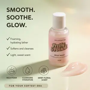 Pretty & Poised Luxury Feminine Hydrating Body Wash for Softest Era with Foaming Lather Cleansing Hydration and Sweet Floral Scent