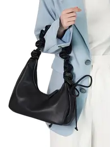 Korean Style Cloud Hobo Bag, Fashionable Multi-Functional Soft High-Quality Pleated PU Leather Shoulder Bag, Large Capacity Adjustable Strap, Spring Summer Casual, Hobo Crossbody Bag