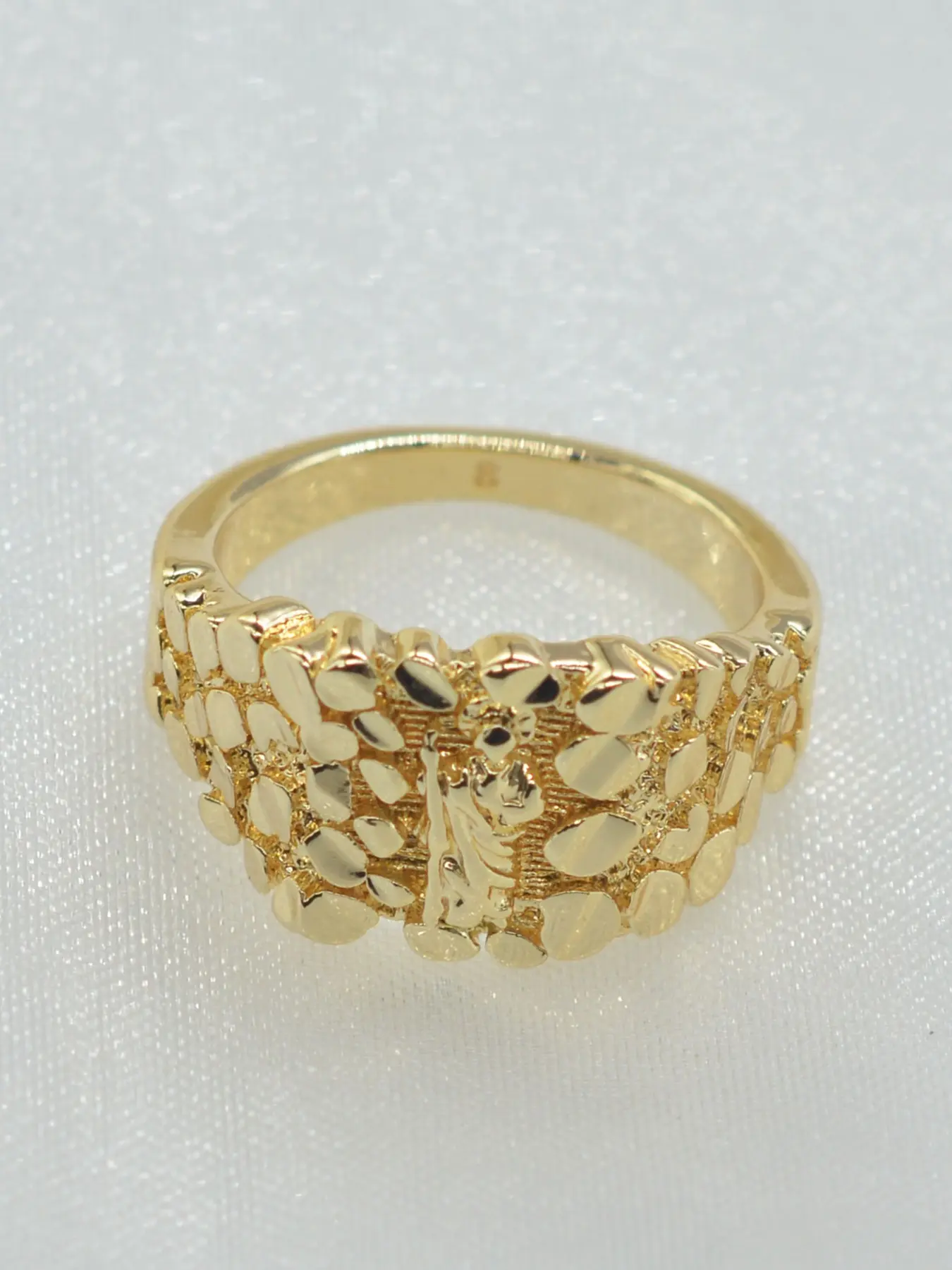 1pc114k St. Jude Religious Ring, Engraved Ring, Unisex Band, Daily Wear, Religious Memorial, Holiday Gift Jewelry, Fashionable Design, Elegant Ring, Jewelry Rings