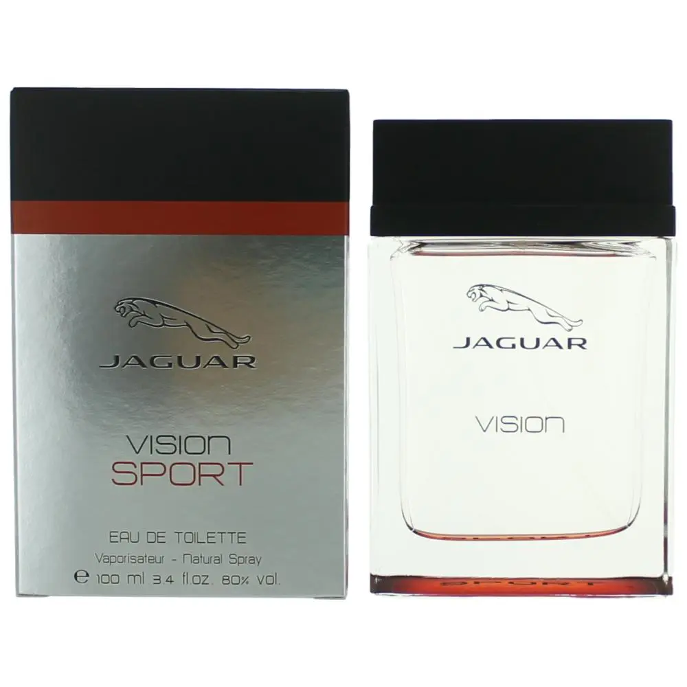 Jaguar Vision Sport Eau de Toilette for Men, Modern Masculine Scent for Everyday Wear, 3.4 oz / 100 ml Natural Spray