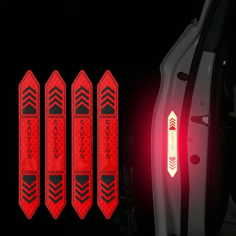 Car Door Opening Warning Sticker, Car Door Reflective Stickers, Car Exterior Decoration Stickers, Universal Car Accessories for Night Driving, Automot