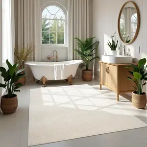 Modern farmhouse cozy warmth washable jute non-slip rug for living room bedroom kitchen dining area, winter comfortable decor floor mat, colors: brown white grey, sizes: 4x6 5x7 ft