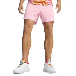 PUMA Mens Scuderia Ferrari Race Crew Shorts Casual Bottoms Casual - Pink