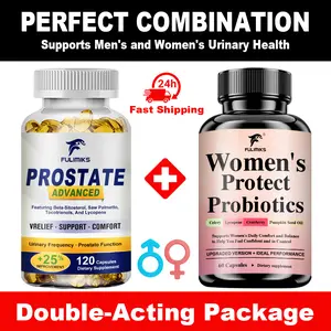 Men's & Women's Health Capsules, Prostate Advanced, Women's Probiotics, with Celery, Lycopene, Pumpkin Seed Oil, Cranberry, Saw Palmetto Sitosterol Capsules for Men's & Women's Prostate Health, Hair Growth, Urinary Tract Health, High-Efficiency Formula