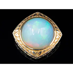 Vintage Gold and Opal Statement Pendant