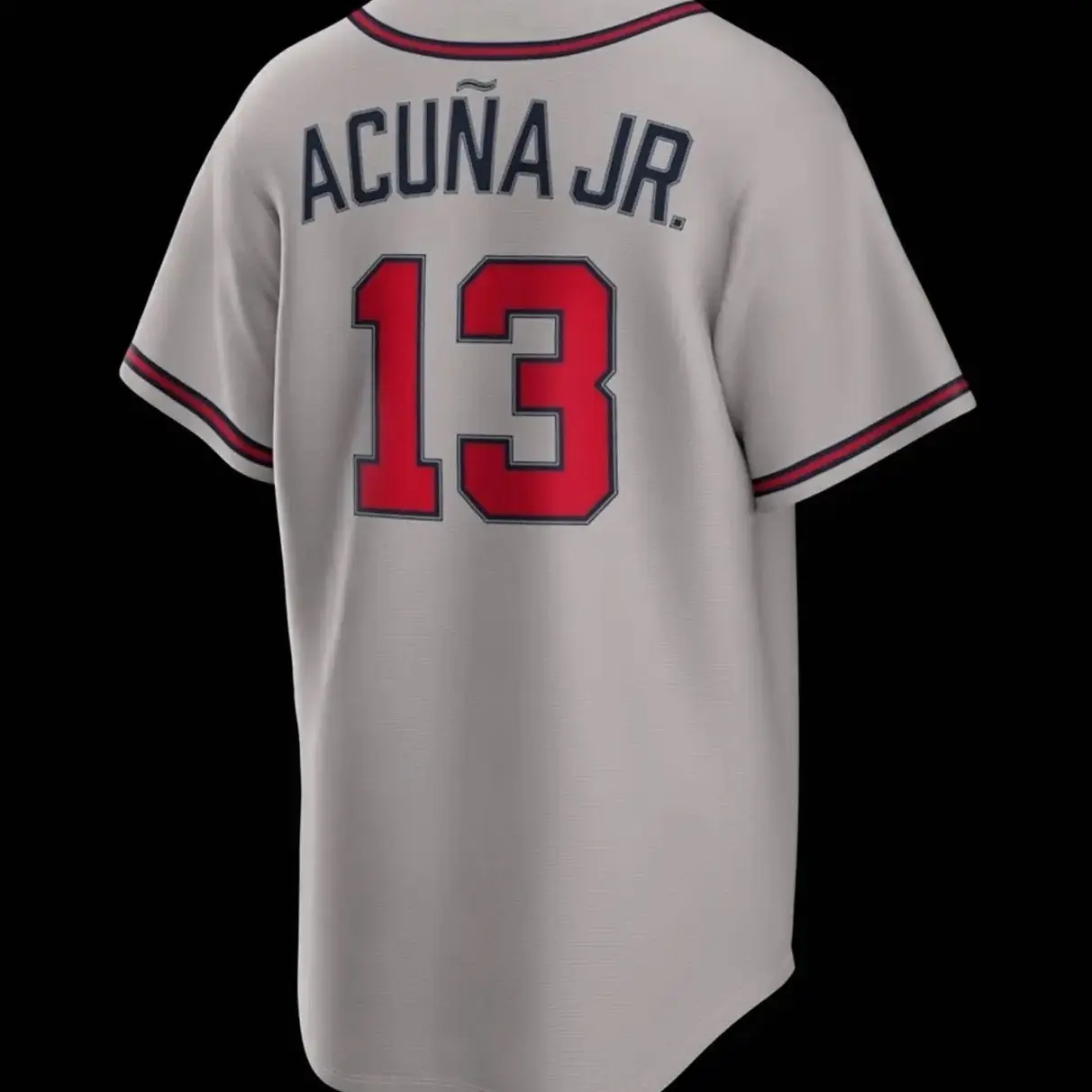 Unisex Baseball Atlanta USA Acuña Jr. 13 Road Replica Jersey - Gray