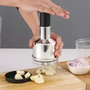 Manual Stainless Steel Garlic Press Heavy Duty Kitchen Tool