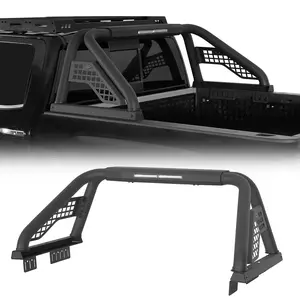 Hooke Road 22.1" High Classic Roll Bar w/ LED Brake Lights for Ford F-150 & Chevy Silverado 1500 & GMC Sierra 1500 & Ram 1500 & Toyota Tundra & Jeep Gladiator JT