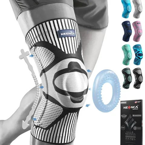 [NEENCA] Pull-On Multi-Size Knee Stabilizer with Patella Band & Side Stabilizers, No-Slip Elastic Protection Patellar Sports Sleeve, FSA/HSA Approved Medical Support for Meniscus Tear, ACL Relief