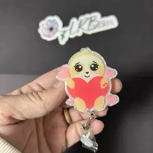 Handmade Sloth Love Badge ~ Retractable ID Badge Holder ~ Fun Badge Reel ~ Nurse Badge Reel ~ Medical Wear ~ Teacher Lanyard ~ Teacher Humor ~ Teacher Appreciation ~ Valentine’s Day