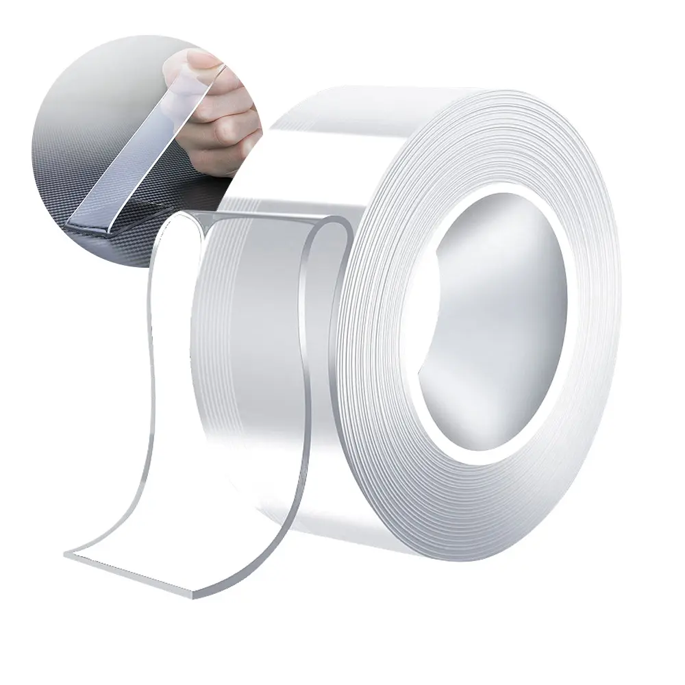 LOZLIN Double Sided Tape Heavy Duty 9.85FT Nano Adhesive Tape Clear Mounting Strips for Picture Hanging Precise Length & Heavy Duty Construction excellent gift for Christmas and New Year.