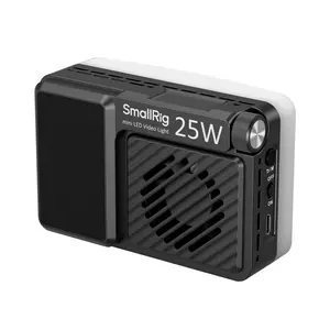 SmallRig RM 25C Mini LED Video Light, 25W RGB, 2500K-10000K, 3070 Lux, Black 5357