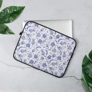 Blue and White Luxury Batik Chinoiserie Laptop Sleeve