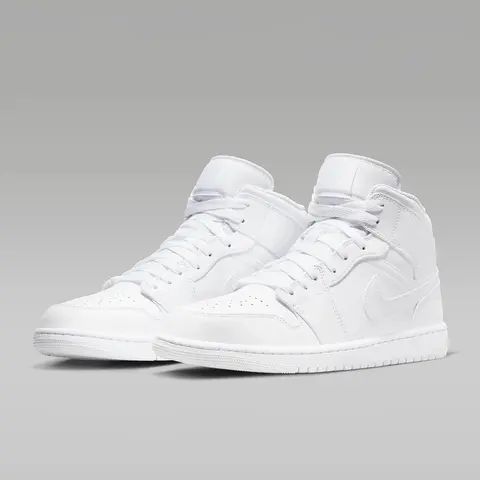 Men's Air Jordan 1 Mid "Triple White" 554724-136