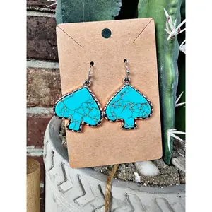 Stay Punchy Turquoise Spade Earrings