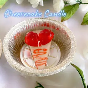 Strawberry Cheesecake Candle Decor