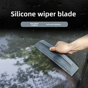 Integrated Silicone Car Wash Squeegee New Model Noise-Free Non-Damaging Soft Silicone Squeegee Car Wash Tool 30x6.52x2.1cm PE Bag Packaging