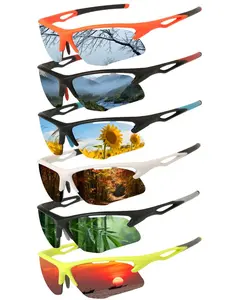 Fashion Sports Sunglasses 6-Piece Set with UV 400 Protection & Anti-Glare Lenses for Outdoor Activities