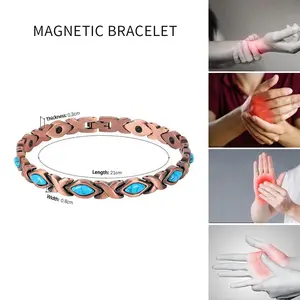 1 Women's Super Magnetic Bracelet Effective Women's magnetic attraction Bracelet Retro Magnetic Bracelet Elegant and healthy accessories suitable for both men and women for Halloween and Christmas fashion gifts