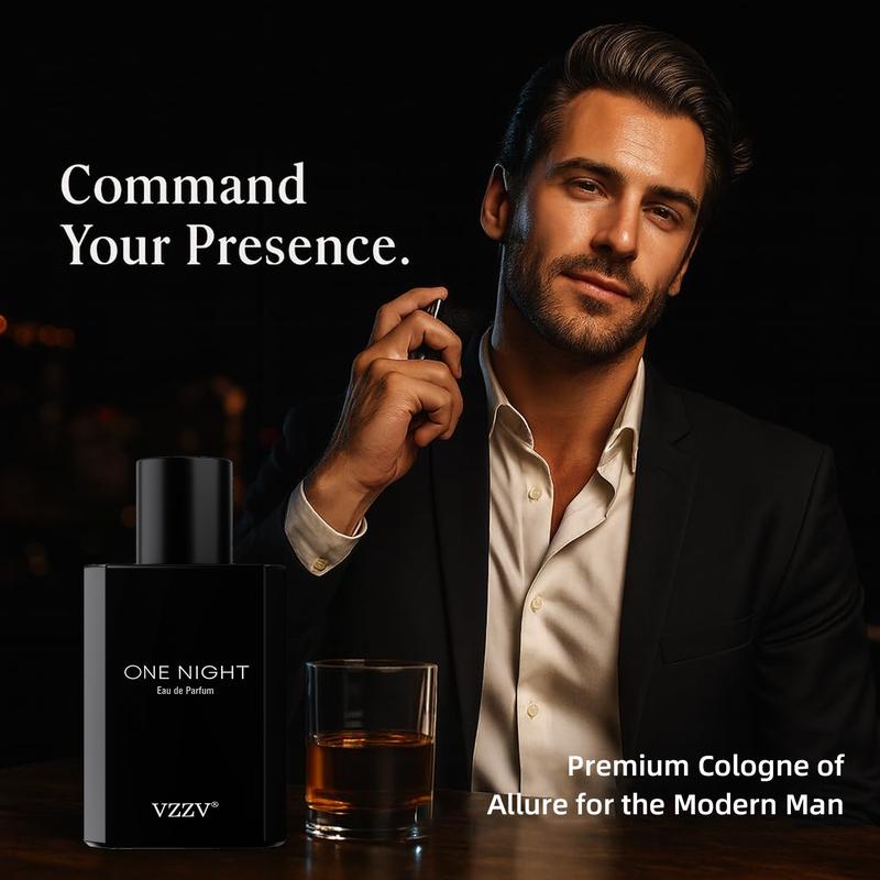 One Night Cologne for Men, Long-Lasting Men's Eau de Parfum 3.4Oz, Captivating & Irresistible Aura Scent for Nightclub, Date Night & Evening Events, Boost Confidence & Attraction