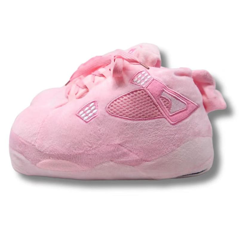 Plush Kickz PK4's -Pink Colection SneakerSlippers For lndoors & Outdoors Footwear ShoeComfort Slide Home Soft Perfect Gift UnisexYellow Red Unisex Slipper Comfort Slide house  30